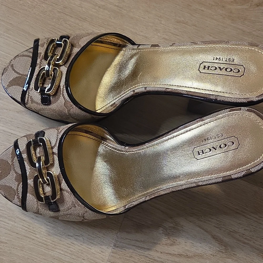 Coach Heels Sz 10 JUSTEEN Style Q369 **NEW** - Picture 7 of 14